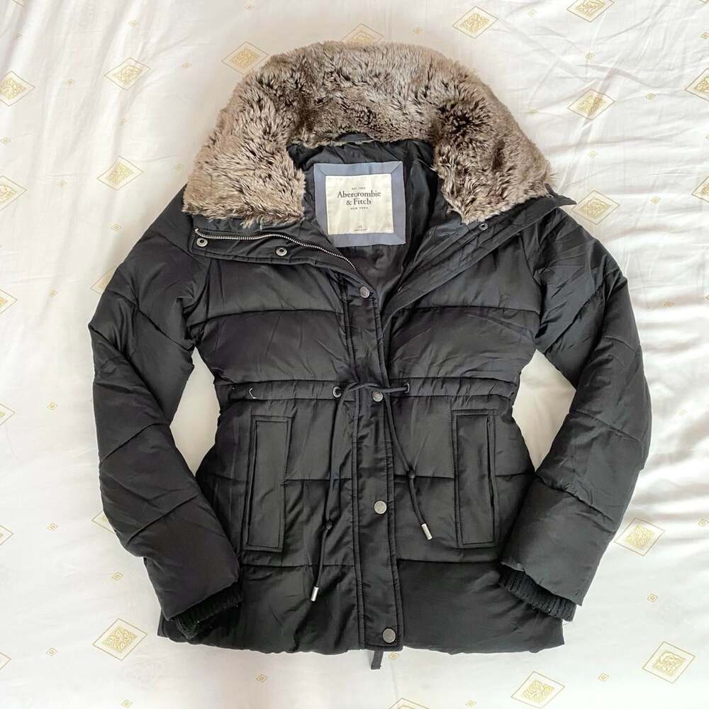 Abercrombie & Fitch Women's Black and Brown Jacket